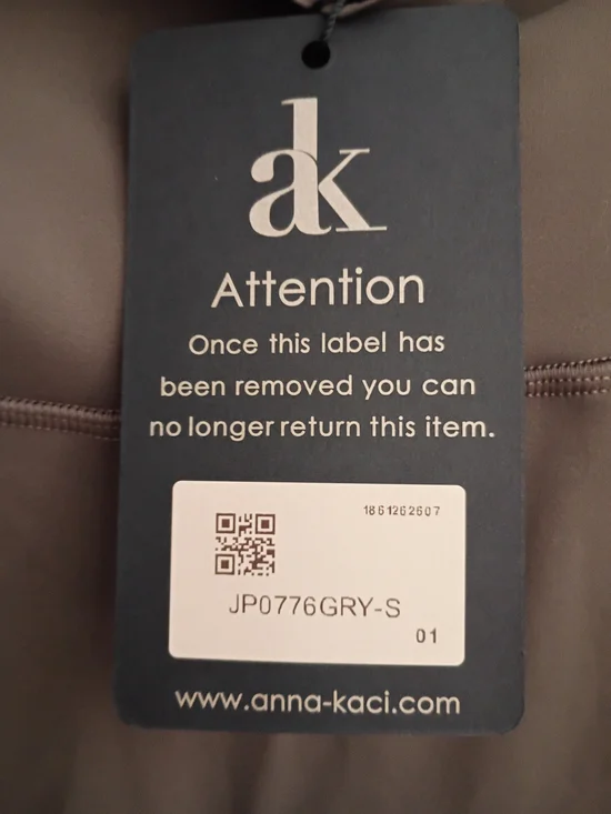 Anna-Kaci High-Waist Gray Leggings - Picture 3 of 5